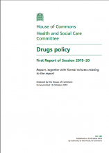 Drugs policy: First Report of Session 2019–20: Report, together with formal minutes relating to the report